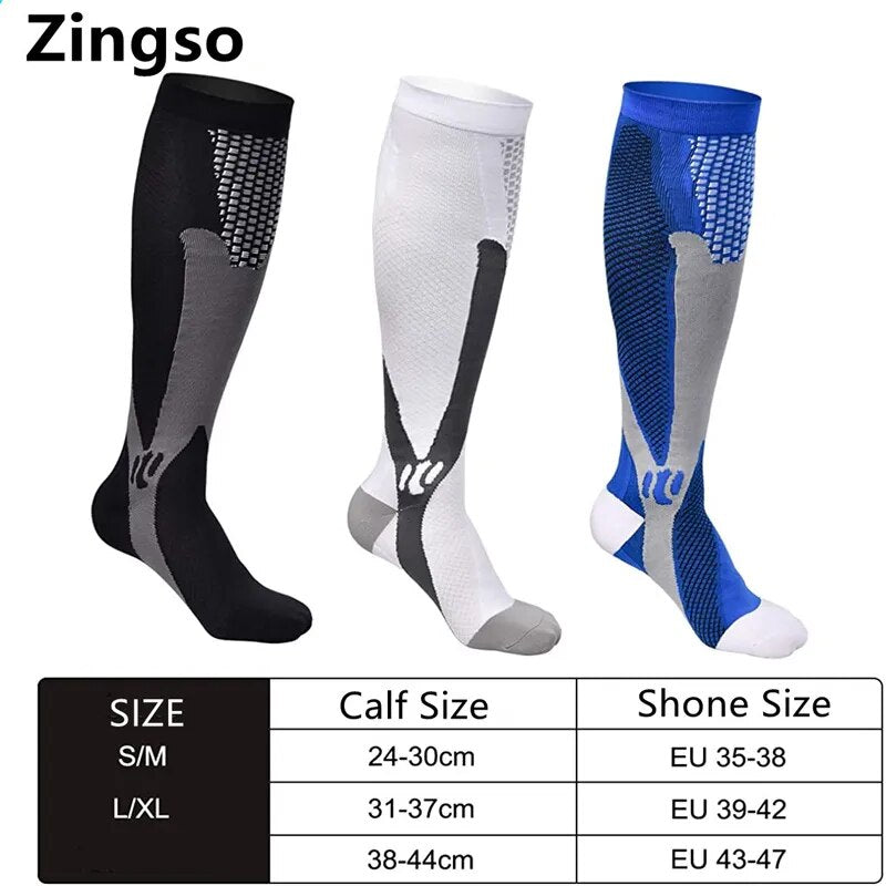 Running Compression Socks Stockings 20-30 Mmhg Men Women Sports Socks for Nursing Rugby Marathon Cycling Football Varicose Veins