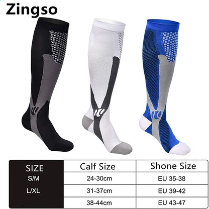 Running Compression Socks Stockings 20-30 Mmhg Men Women Sports Socks for Nursing Rugby Marathon Cycling Football Varicose Veins