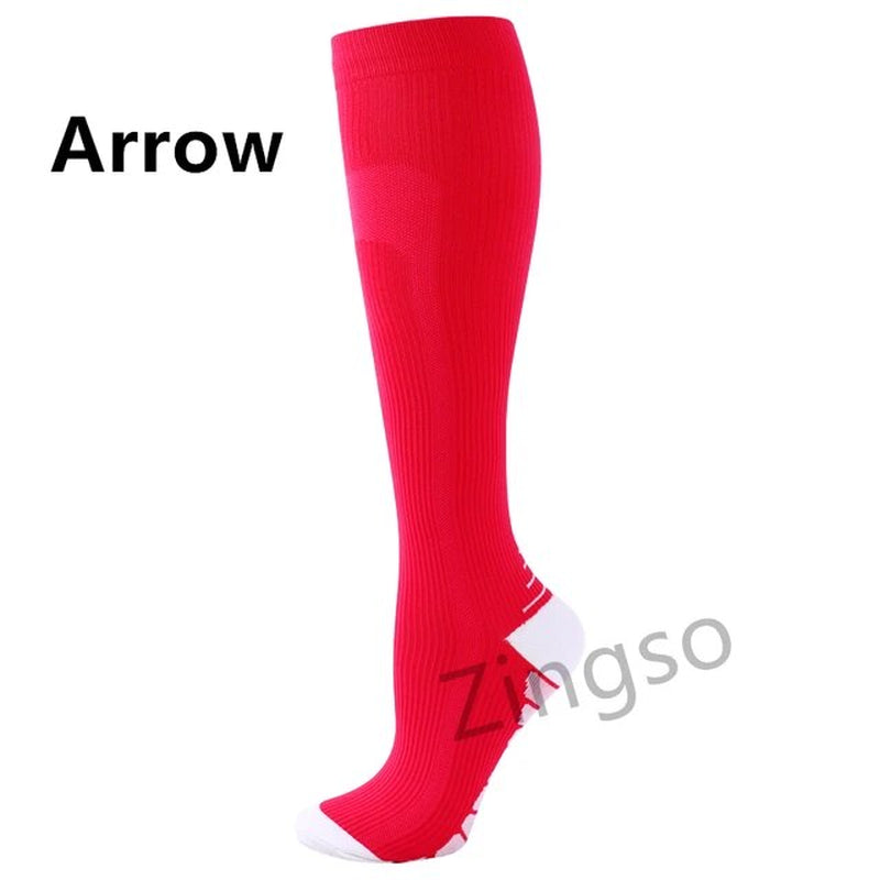 Running Compression Socks Stockings 20-30 Mmhg Men Women Sports Socks for Nursing Rugby Marathon Cycling Football Varicose Veins
