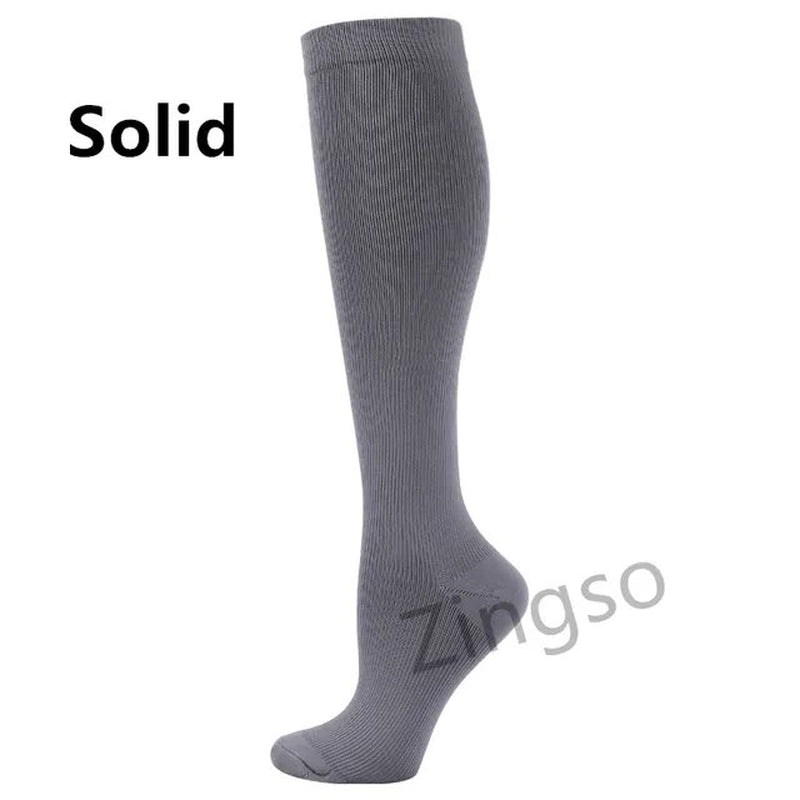 Running Compression Socks Stockings 20-30 Mmhg Men Women Sports Socks for Nursing Rugby Marathon Cycling Football Varicose Veins