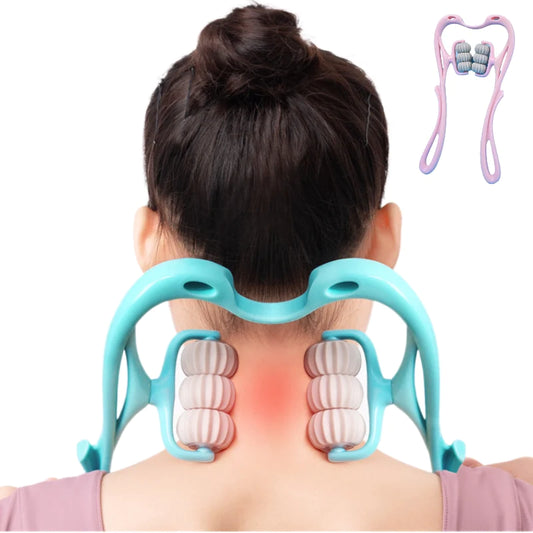 Neck Massager Pressure Point Therapy Neck Massageador Massagem Relieve Hand Roller for Neck Handheld Shoulder Aids