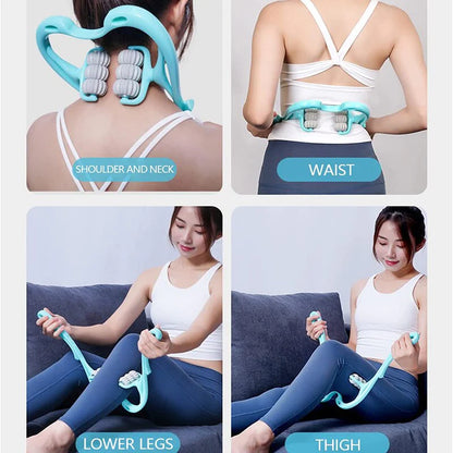 Neck Massager Pressure Point Therapy Neck Massageador Massagem Relieve Hand Roller for Neck Handheld Shoulder Aids