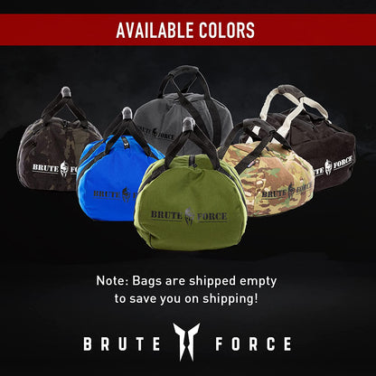 Brute Force Kettlebell Sandbags - Adjustable Sandbag Workout Equipment for Home Gym and Cross Training - 30Lbs and 45Lbs Capacity - Made in the USA